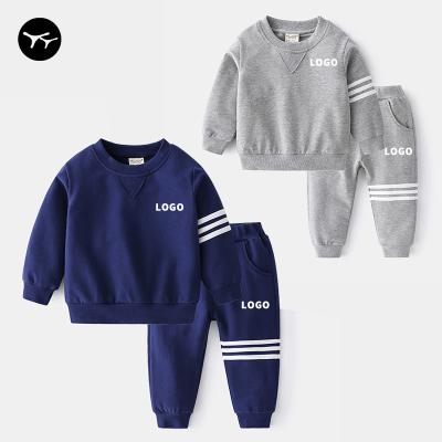 China Wholesale Nylon / Cotton Fall Kids Clothes Boys Clothing Set Spring Cotton Qualiry Sweatshirt Top And Jogger Custom Kids Clothing for sale