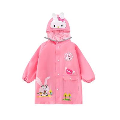 China Bachelorette Rainwear Miniatree Kids Raincoat For Girls Toddler Rain Jacket For Kids Waterproof Cartoon Hoodie Lightweight Rain Coat for sale