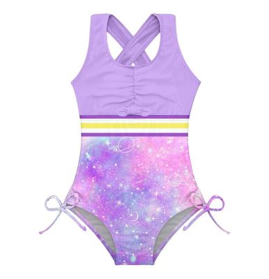 China New stylish and cute antibacterial star profile swimwear for kids and little girls comfortable swimwear for sale