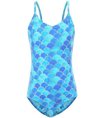 China Quality Little Girl Swimsuit Antibacterial Ladder Design Tie Up Little Girl Beach One Piece Swimsuit for sale