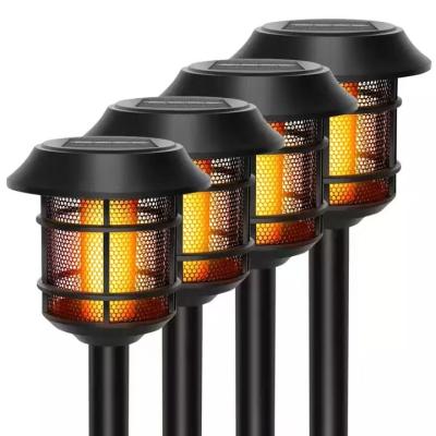 China Garden Garden Light Flame Flickering Metal Mesh Flame Light 4 in 1 Solar Torch Light for sale