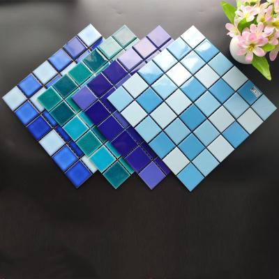 China Modern blue color ceramic swimming pool for sale