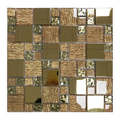 China CLASSIC Gold Color Decoration Mosaic Wall Tiles for sale