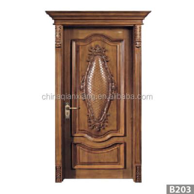 China Swing Good Quality New Design Can Be Customized Finish Wood Interior Door for sale