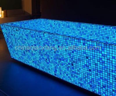 China Foshan Supplier Photoluminescent Glass Luminous Mosaic Flooring Slab With ISO9001 for sale