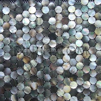 China Pearlescent High Irregular Parquet Shell Mosaic Slab Sheets And Metal Mosaic Slab for sale