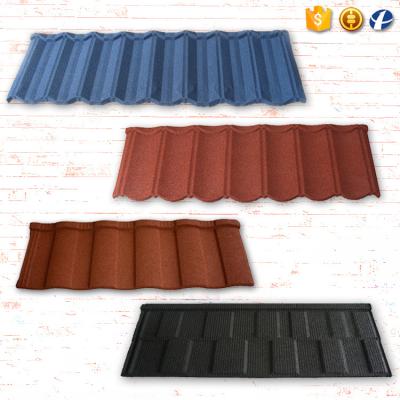 China Villas New Zealand Design Sun Light Stone Coated Zinc Metal Roofing Tiles Wholesale for sale