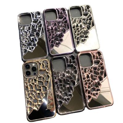 China Shockproof Amazon sells hot wholesale luxury designer electroplated mirror cooling case exploded 15Promax phone case for 15pro 14 13 12 11 for sale