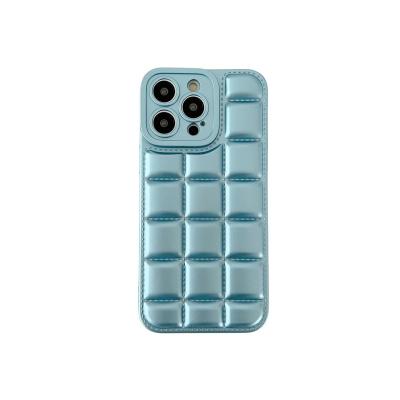 China Shockproof Spot wholesale luxury designer metallic paint plaid 15Promax phone case solid color check for iphone 15 15pro 15plu 14 13 12 11 for sale