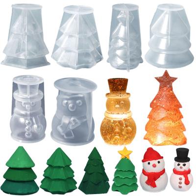 China Disposable Christmas Drop Glue Christmas Tree Silicone DIY Crystal Mold for sale