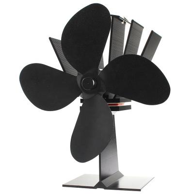 China 4 Blades Aluminum Burning Wood Pellet Eco Stove Convection Fan for sale