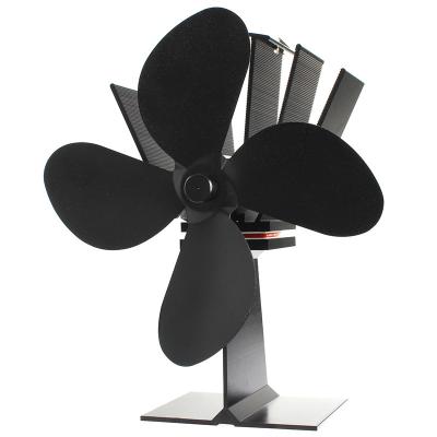 China Aluminum High Quality Quiet Energy Saving Heat Powered Wood Stove Fan for sale