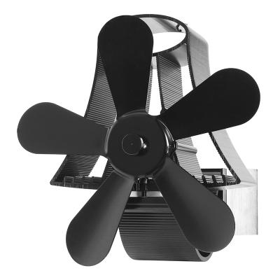 China Good selling metal wood aluminum stove fans diy non electric with 4 blades for sale