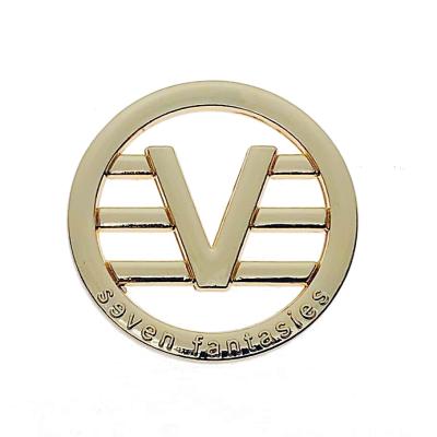 China Nickel Free/Lead Free Newcomers Round Shaped Brand Logo Custom Metal Label Jewelry Tags for sale