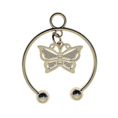 China Nickel Free/Lead Free Professional Factory Custom A Variety Of Shape Butterfly Logo Gold Jewelry Metal Tag For Pendant for sale