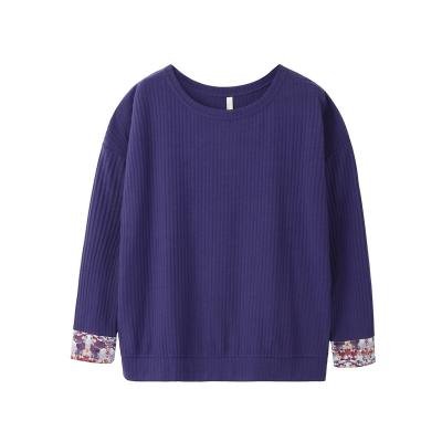 China Breathable new 2022 purple loose and comfortable knit pajama sweater can be worn outside for sale