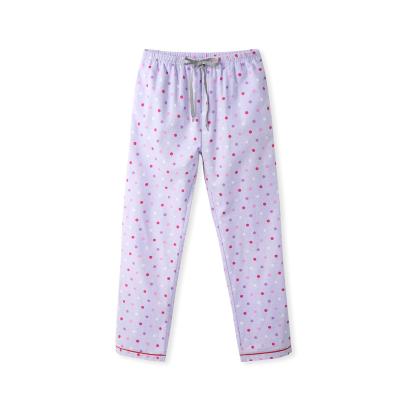 China Spring and autumn new breathable pajamas set 2022 women's cotton polka dot lovely pajamas for sale