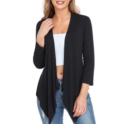 China Anti-wrinkle new spring and autumn black loose cardigan popular medium high fashion soft long for sale