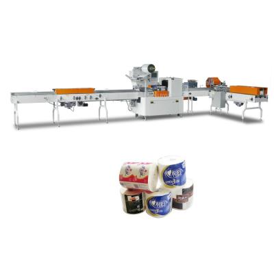 China Automatic Toilet Tissue Paper Single Roll Packing Machine PLC Adjustable Size for sale