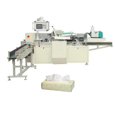 China Fully Automatic V Fold Facial Tissue Paper Boxed Packing Machine for sale