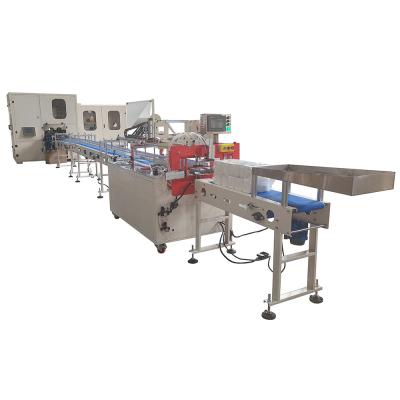 China 10/12 rolls package small Toilet tissue paper roll making Machine production Line with log saw cutter for sale