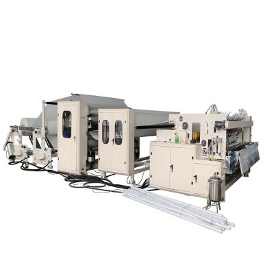 China Fully Automatic Glue Lamination Toilet Tissue Paper  Rewinding Machine for sale