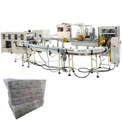 China Newest bundle packing soft bag drawing facial tissue paper making machine production line price for sale