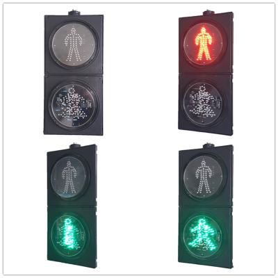 China Flip Door +Detachable Aspect 200MM 2-Aspect RG Dynamic Pedestrian Road Traffic Light Manufacturer for sale