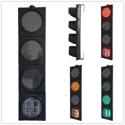 China Flip Door +Detachable Aspect 200MM Clear 4-Aspect RYG Lenses Ball With Countdown Timer Road Traffic Light Maker for sale