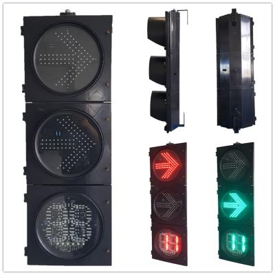 China 300MM 3-Section 2-Color Flip Door +Detachable Right Turn and Countdown Timer Road Traffic Light Manufacturer for sale