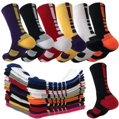 China Colorful Logo Design Crew Bike Nylon Elite Basketball Sport Fit Mens Sneakers QUICK DRY Cycling Socks OEM Customized for sale