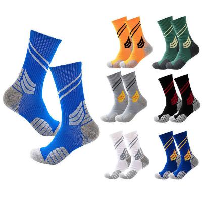 China Breathable Customized Knitted Athletic Socks Men's And Women's Sports Cycling Hockey Socks Basketball Tennis Double Sided Socks for sale