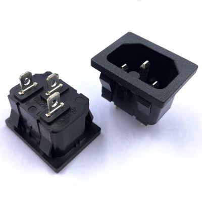 China Home Appliances & Consumer Electronics& Medical Machine 3 Pin IEC320 C14 Inlet Module 15A 250V Male Power Socket For Lab Equipment for sale