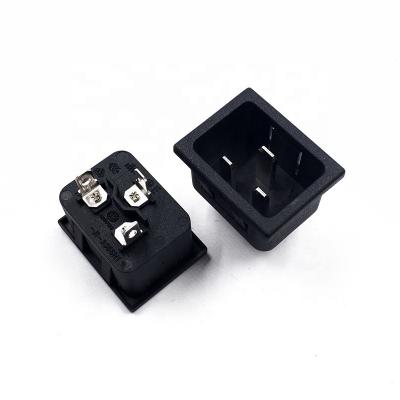 China Home Appliances & Consumer Electronics& Medical AC 250V 16A JEC IEC C20 Male Panel Outlet Duplex Machine Power Socket Black for sale