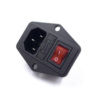 China Home Appliances & Consumer Electronics& Medical Machine Power Rocker Switch 320 Pin 320 AC Inlet C14 Plugs With Fuse for sale