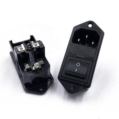 China Home Appliances & Consumer Electronics& Medical machine ac power 3 in 1 double fuse type socket with switch insurance safety inlet socket plug connector and holder 250v for sale