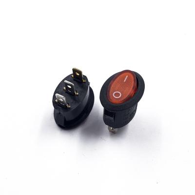 China Home Appliances & Consumer Electronics& Medical Machine 6A 250V JEC JS-606-3AL-Q-B-RB-3H Red Button High Quality Oval Rocker Switch for sale