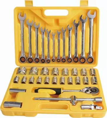 China 37pcs Repair Manual Tool Ratchet Wrench Socket Set Hardware Tool Kits Toolbox For Auto Repair Ratchet Wrench Kit for sale