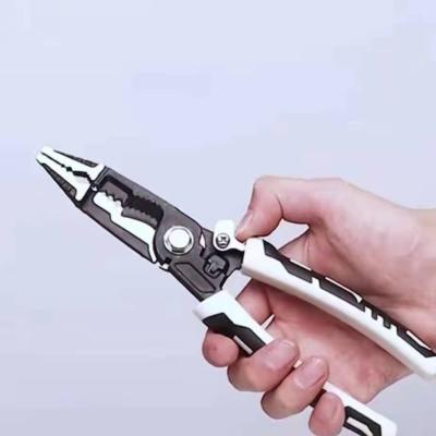 China Clipping & Professional Unprotected Tape Telephone Cable Stripping Tools Cable Pliers Set Stripper Crimper Cutter Needle Nose Nipper Wire Stripping Crimping Multifunction DIY Tools for sale