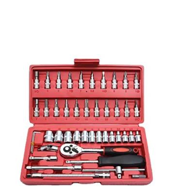 China Wholesale Household Tool Kit Combination 46PC Tool Kit Socket Wrench Wrench Ratchet Handle Auto Repair Tool for sale