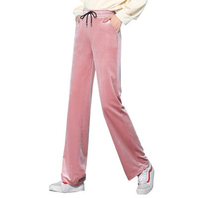 China New Fashion Autumn And Winter Anti-static Women's Velvet Pants Wide Leg Straight Pants Jogging Sportswear for sale