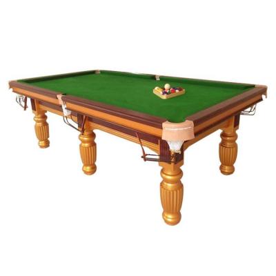 China American iron track metal 9 foot solid wood pool table/rock pool table for sale