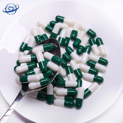 China 100% Bone Glue Best Selling Dark Green White Vegetable Hollow Pill Capsules for sale