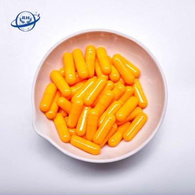 China 100% Bone Glue Size 2 HALAL MEAT Certificated Manufacturer All Orange Gelatin Empty Capsule Shell for sale