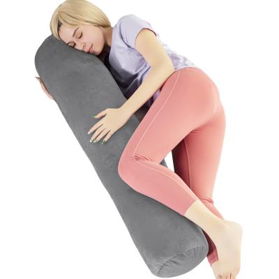 China Hot Sale 2023 PORTABLE Custom Bolster Pillow Cylindrical Lumbar Support Pillow for sale