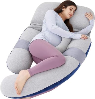 China Hot Selling Therapy Full U-Body Removable Blanket With Zipper Support Pregnant Women Nursing Sleep Pregnancy Maternity Pillow for sale