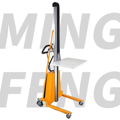 China Hotels mingfeng mini pallet stacker work positioners mobile electric lifter for sale