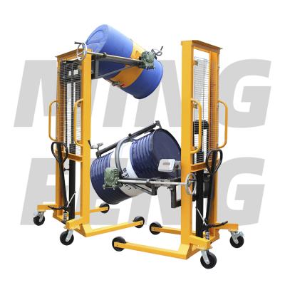 China Hotels mingfeng hydraulic drum lifter with ladder drum with manual ladder drum stacker with weighting for sale