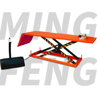 China Material handling mingfeng motorcycle scissor lift table hydraulic power electric lifting platform for sale