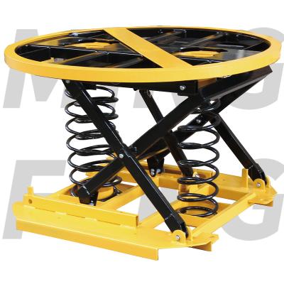 China Material handling stationary mingfeng scissor loader mini hydraulic spring activated pallet lift table for sale